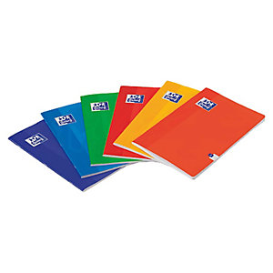 Oxford Cuaderno-libreta, A5, rayado horizontal, 48 hojas, cubierta cartón plastificado, colores surtidos