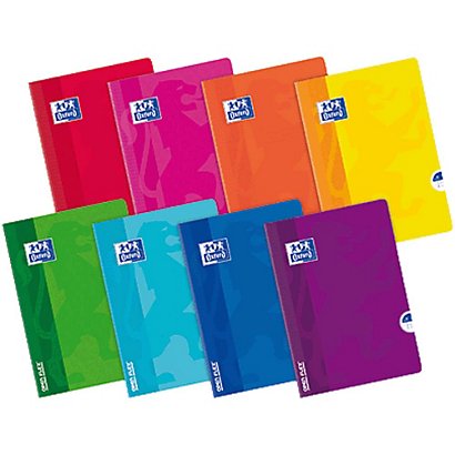 Oxford Cuaderno-libreta Openflex tapas de plástico 48 hojas cuadriculado 5x5 colores surtidos Formato 90x140mm