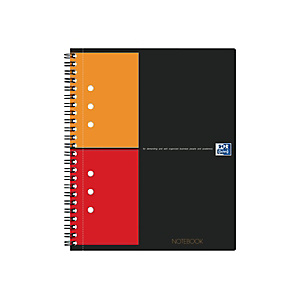 Oxford International Notebook Connect Cahier spirale A5+ 17 x 21 cm perforé 4 trous - petits carreaux 5x5 - 160 pages - compatible SCRIBZEE® Oxford International Notebook Connect Cahier spirale A5+ 17 x 21 cm perforé 4 trous - petits carreaux 5x5 - 160 pages - compatible SCRIBZEE®