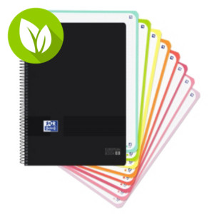 Oxford Live & Go Europeanbook 8 Cuaderno, A4+, cuadriculado, 160 hojas, cubierta polipropileno, negro, compatible con SCRIBZEE®