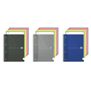 Oxford Maxi quaderno spiralato Office Essentials A4+, 160 pagine 1 rigo, carta 90 g/m², Colori assortiti, Compatibile con App Scribzee®