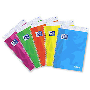 OXFORD Maxiquaderno spiralato Neon On - A4 - 1 rigo - 120 fogli - 90 gr - colori assortiti OXFORD Maxiquaderno spiralato Neon On - A4 - 1 rigo - 120 fogli - 90 gr - colori assortiti