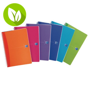 Oxford My Colours Cuaderno, A4, cuadriculado, 90 hojas, cubierta polipropileno, colores surtidos, compatible con SCRIBZEE®