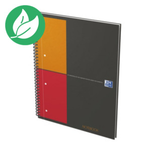 Oxford Notebook Connect Cahier spirale A4+ 23 x 29,5 cm perforé 4 trous petits carreaux 5x5 160 pages - compatible SCRIBZEE Oxford Notebook Connect Cahier spirale A4+ 23 x 29,5 cm perforé 4 trous petits carreaux 5x5 160 pages - compatible SCRIBZEE
