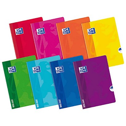 Oxford Openflex Cuaderno-libreta, A5, cuadrículado, 48 hojas, cubierta polipropileno, colores surtidos