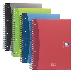 Oxford OXFORD Office Essentials European Book, Cuaderno, A4+, cuadrícula de 5 mm, 240 hojas, cubierta blanda, doble espiral, colores variados, compatible con SCRIBZEE®. Oxford OXFORD Office Essentials European Book, Cuaderno, A4+, cuadrícula de 5 mm, 240 hojas, cubierta blanda, doble espiral, colores variados, compatible con SCRIBZEE®.