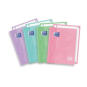 Oxford P@stel 1 Blocco spiralato A4+, 160 pagine a quadretti 5 mm, Compatibile con Scribzee®, Copertina finitura touch, Rosa Oxford P@stel 1 Blocco spiralato A4+, 160 pagine a quadretti 5 mm, Compatibile con Scribzee®, Copertina finitura touch, Rosa