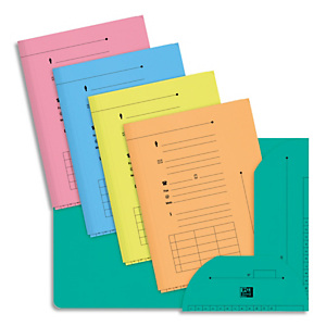 OXFORD Paquet de 25 chemises HV ULTIMATE 2 rabats.En kraft 240g. Pour format A4. Coloris assortis pastel OXFORD Paquet de 25 chemises HV ULTIMATE 2 rabats.En kraft 240g. Pour format A4. Coloris assortis pastel