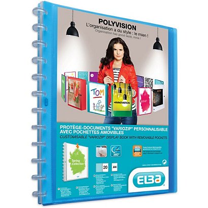 Oxford Polyvision Vario-Zipp - livre de présentation rechargeable