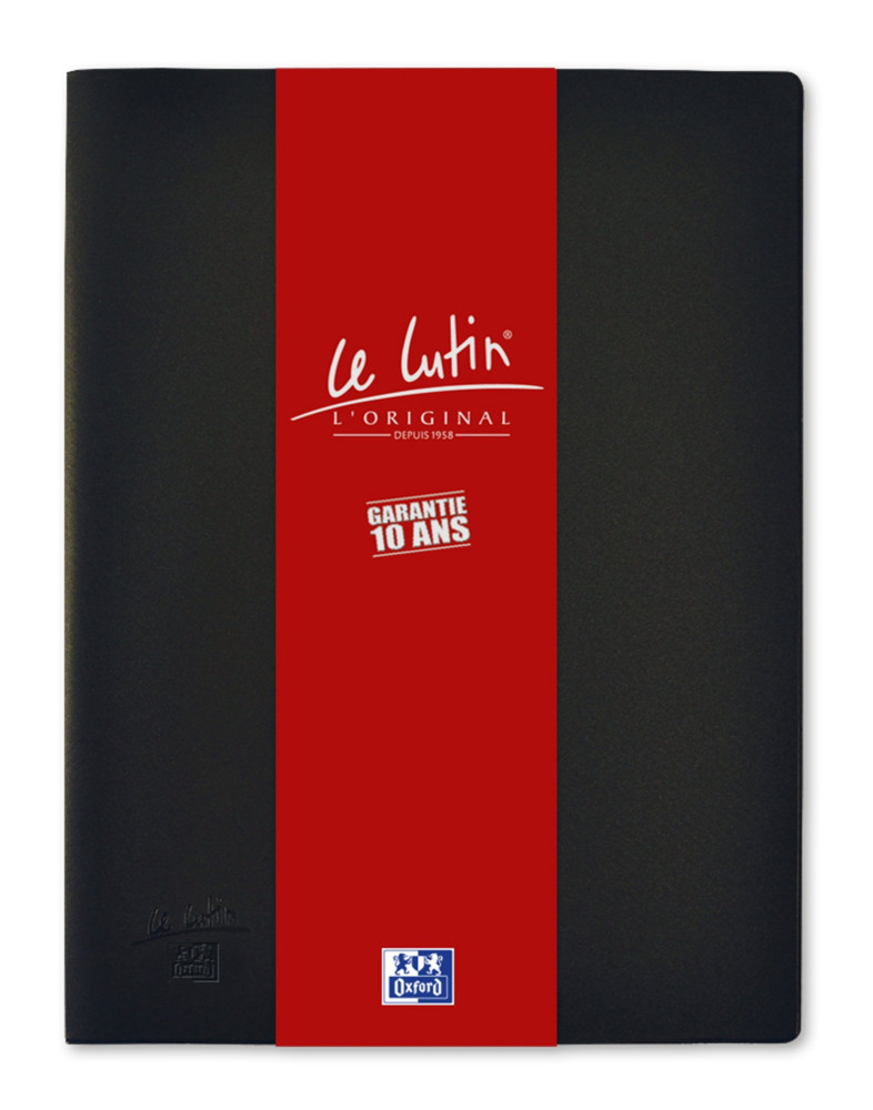 Oxford Porte vues Le Lutin L'Original A4 - PVC - 20 pochettes - 40 vues - Noir
