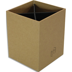 OXFORD Pot à crayons SAVANA en carton recyclé, 4 cmpts. Dim (lxhxp) 8,5x11x8,5 cm. Kraft/Noir OXFORD Pot à crayons SAVANA en carton recyclé, 4 cmpts. Dim (lxhxp) 8,5x11x8,5 cm. Kraft/Noir