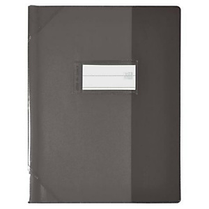 OXFORD Protège-cahier 17x22cm Strong Line cristal 15/100° + renforcés (30/100°). Coloris Noir OXFORD Protège-cahier 17x22cm Strong Line cristal 15/100° + renforcés (30/100°). Coloris Noir