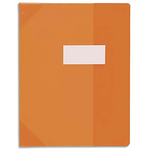 OXFORD Protège-cahier 21x29,7cm Strong Line cristal 15/100° + renforcés (30/100°). Coloris orange OXFORD Protège-cahier 21x29,7cm Strong Line cristal 15/100° + renforcés (30/100°). Coloris orange