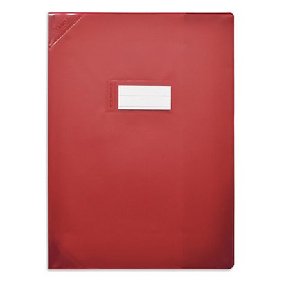 OXFORD Protège-cahier 24x32cm Strong Line opaque 15/100è + coins renforcés (30/100è). Coloris rouge
