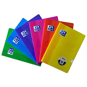 Oxford School Classic Cuaderno grapado, A4, 48 hojas, cubierta blanda, colores surtidos