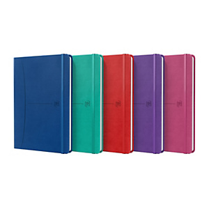OXFORD Signature Cuaderno cosido, tapa extradura, A5, 1 línea horizontal, 80 hojas, colores surtidos Vivos OXFORD Signature Cuaderno cosido, tapa extradura, A5, 1 línea horizontal, 80 hojas, colores surtidos Vivos
