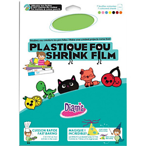 OZ INTERNATIONAL Pochette de 7 feuilles A4 de plastique dingue DIAM'S couleurs assorties OZ INTERNATIONAL Pochette de 7 feuilles A4 de plastique dingue DIAM'S couleurs assorties
