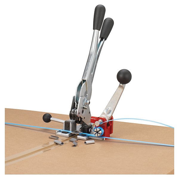 Páskovací sada PP vázací pásky v odvíječi, 12 x 0,55 mm, návin 3000m, pevnost v tahu 145kg | RAJA - 5