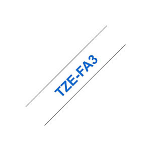P-TOUCH Label TZ-FA3 12 mm, blauw op wit