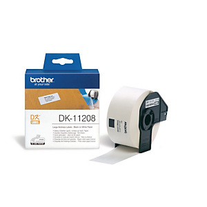 P-TOUCH Rouleaux d'étiquettes Brother - Adressage - Modèles DK11208 - pour imprimante QL - 800 étiquettes (rouleau 400 unités) P-TOUCH Rouleaux d'étiquettes Brother - Adressage - Modèles DK11208 - pour imprimante QL - 800 étiquettes (rouleau 400 unités)