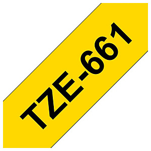 P-TOUCH Ruban titreuse BROTHER - TZe - écriture Jaune / fond Noir - 36 mm x 8 m - Modèle TZe-111 P-TOUCH Ruban titreuse BROTHER - TZe - écriture Jaune / fond Noir - 36 mm x 8 m - Modèle TZe-111