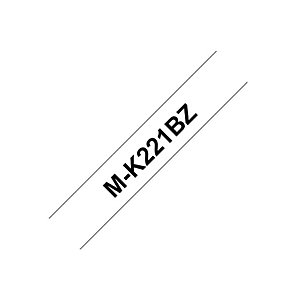 P-TOUCH M-tape MK-221, 9 mm zwart op wit