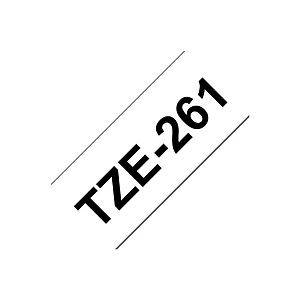 P-TOUCH TZ-tape TZ-261, 36 mm zwart op wit