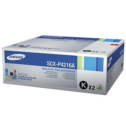 Pack 2 toners Samsung SCX-P4216A zwart voor laser printers - 1