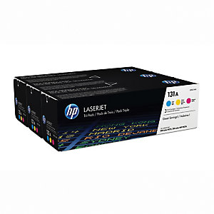 Pack 3 toners HP 131 A couleurs pour imprimantes laser