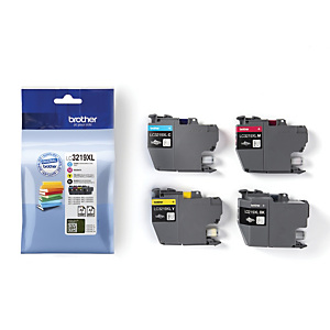 Pack de 4 cartouches LC3219XL (noir + cyan + magenta + jaune) pour imprimantes jet d'encre Pack de 4 cartouches LC3219XL (noir + cyan + magenta + jaune) pour imprimantes jet d'encre