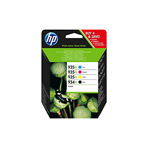 Pack 4 cartridges HP 934 XL / 935 XL zwart en kleuren voor inkjet printers Pack 4 cartridges HP 934 XL / 935 XL zwart en kleuren voor inkjet printers