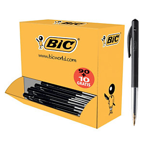 Pack 90 + 10 stylos-bille Bic M10 noirs