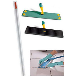 Pack balai trap?ze caoutchouc + le manche aluminium