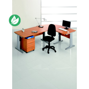 Pack Bureau complet Pronto Métal - Plateau Aulne - Pieds L Aluminium + Caisson mobile 3 tiroirs + Siège Team haut dossier Noir Pack Bureau complet Pronto Métal - Plateau Aulne - Pieds L Aluminium + Caisson mobile 3 tiroirs + Siège Team haut dossier Noir