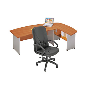 Pack direction Pronto aulne : bureau + retour + fauteuil Nino Pack direction Pronto aulne : bureau + retour + fauteuil Nino