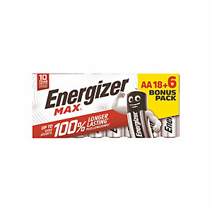 Pack promo 18 piles alcalines Energizer LR 06 - Type AA + 6 offertes