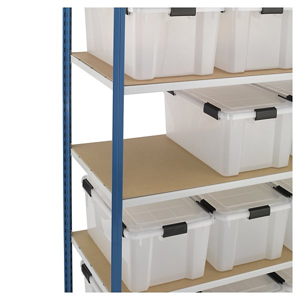 Pack rayonnage avec bacs de rangement transparents 50 l - 2
