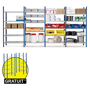 Pack rayonnage léger complet en acier époxy Prospace +