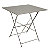 Pack table carrée + 2 chaises pliantes Sicile en métal Usage extérieur - Taupe - 2