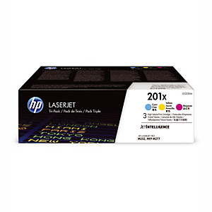 Pack van 3 toners HP 201 X kleuren voor laser printers Pack van 3 toners HP 201 X kleuren voor laser printers
