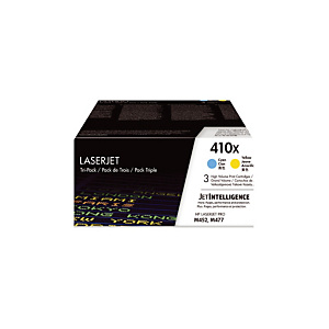 Pack van 3 toners HP 410 XL kleuren voor laser printers Pack van 3 toners HP 410 XL kleuren voor laser printers