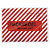Packsedelskuvert med rött zebratryck "PACKSEDEL" 60 my RAJA - 1