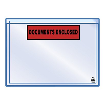 Packsedelskuvert med tryck "Documents enclosed" 60 my RAJA 220 x 160 mm - 1