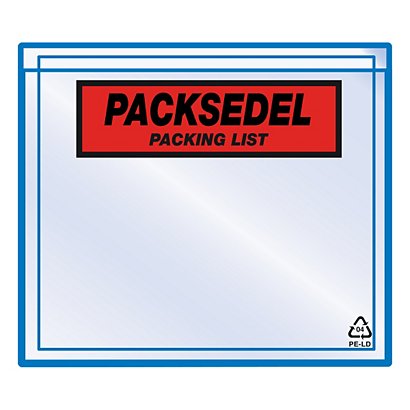 Packsedelskuvert med tryck "PACKSEDEL" 60 my RAJA 130 x 105 mm - 1
