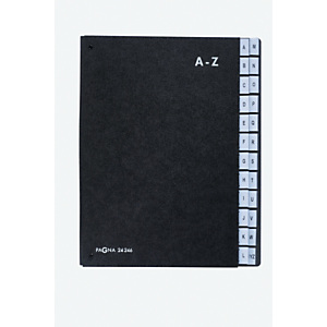 PAGNA Preclasificador con fuelle A-Z, 24 compartimentos, negro PAGNA Preclasificador con fuelle A-Z, 24 compartimentos, negro
