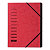 PAGNA Trieur à élastiques en carte - 12 divisions - Rouge - 1