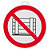 Painel de proibição redondo "proibido carros elevadores" - 2