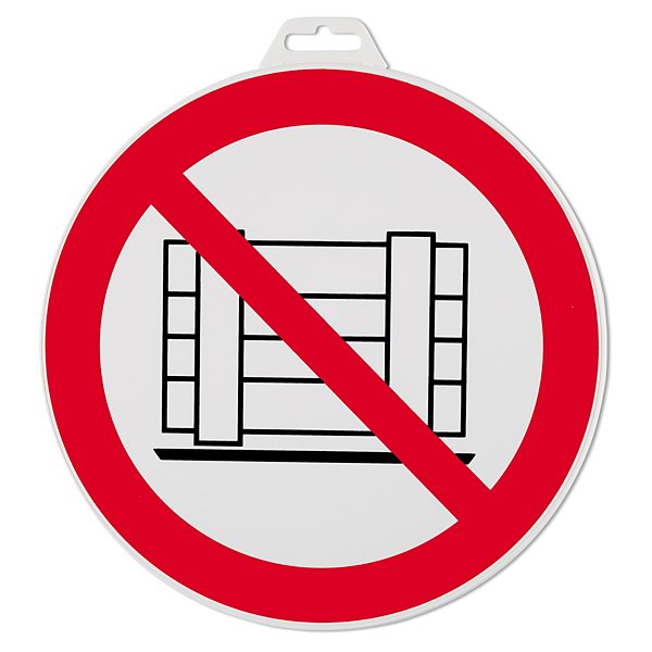 Painel de proibição redondo "proibido carros elevadores" - 2