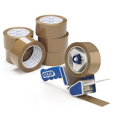 Pakketilbud - Støysvak PP-tape i sterk kvalitet og dispenser - 1