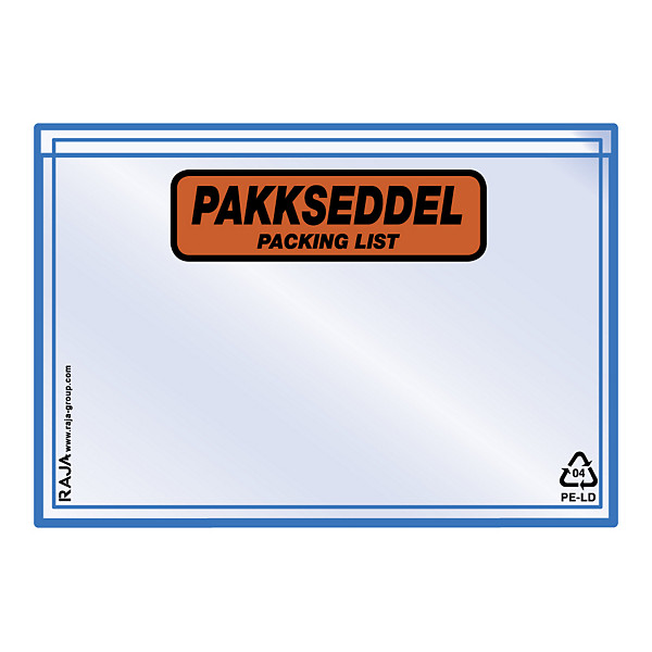 Pakkseddellommer - 70 my - med trykk ""Pakkseddel"" - 1